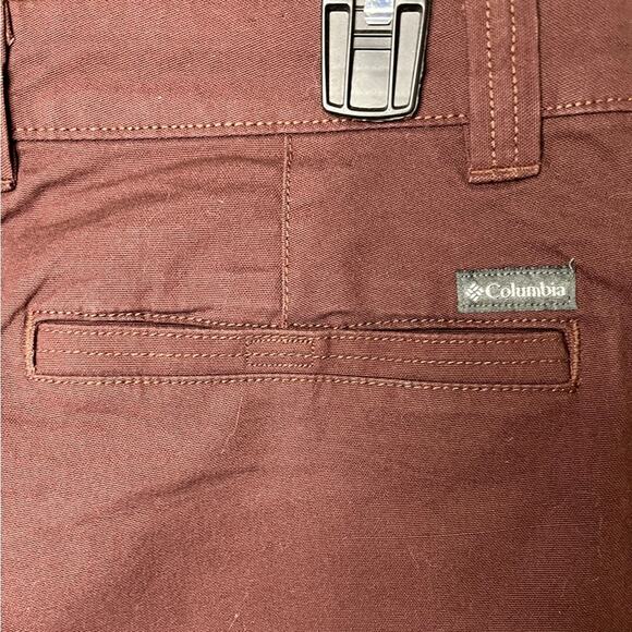 NWOT COLUMBIA Burgundy Bermuda Hiking Shorts‎ Mens Outdoors Size 32 - Picture 7 of 12